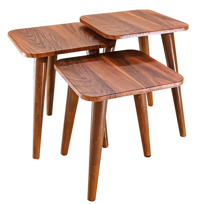 میز عسلی مربع سه سایز مدل مینیمال سه عددی