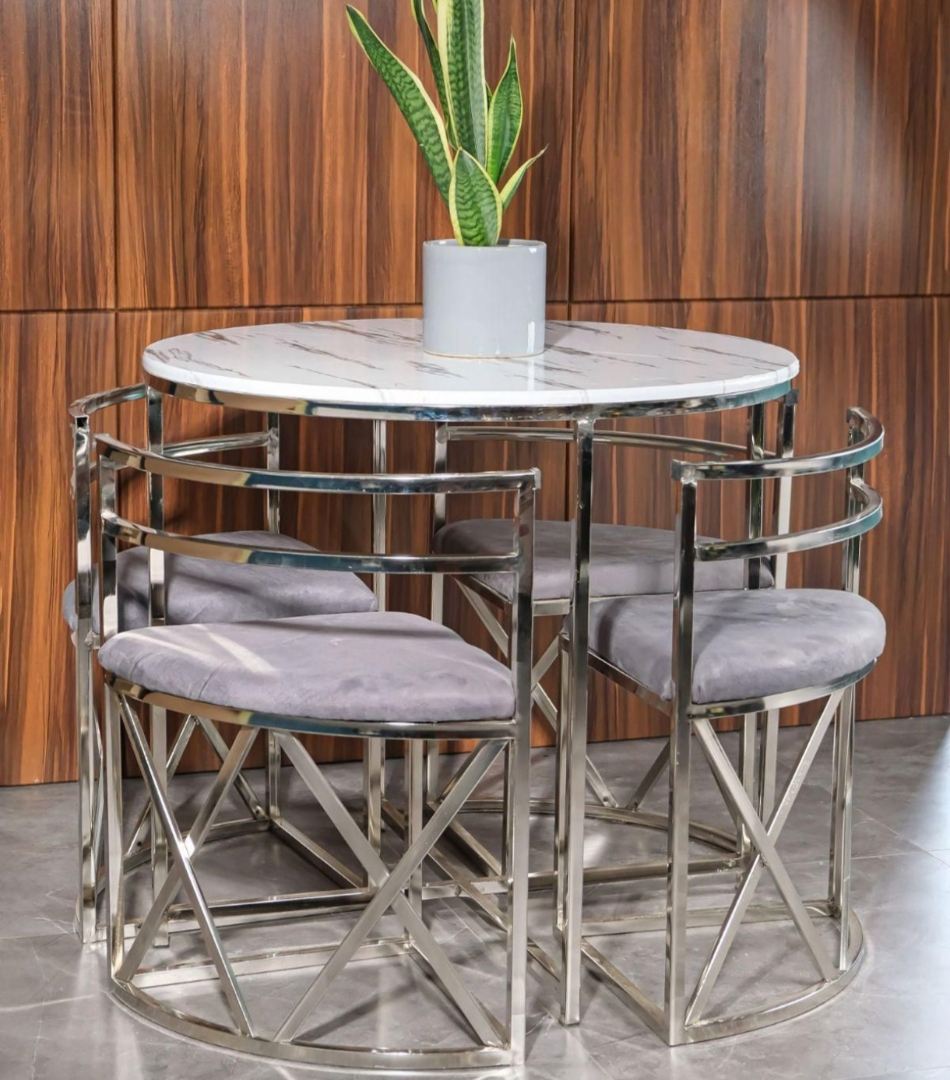 ناهارخوری فلزی فورتیک کمجا مدل ایکس گرد ۴نفره ۵سال گارانتی